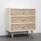 3 DRAWERS CABINET, WOODEN, BROWN & WHITE, 72x38.5x72cm 750-25027