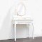 BOUDOIR WITH MIRROR, WOODEN, WHITE, 2 DRAWERS WITH DESIGN, 75x40x71cm 750-25033