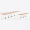 SHELVES, WOODEN, NATURAL COLOR WITH WHITE, SET 2PCS,  50x12x13cm 750-30012