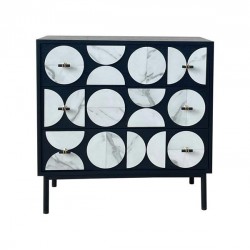 SHELF, WOODEN, BLACK-WHITE, 80x40x80cm 750-30021