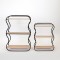 SHELVING UNIT, METAL, BLACK, 2 SHELVES, SET 2pcs,  L:47X17.5X68.5Hcm,
S:39X14X53cm 750-31514