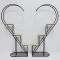 SHELVING UNIT, METAL, BLACK WITH HEARTH DESIGN, 6 SHELVES, 179x35x174cm 750-31523