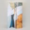FOLDING SCREEN, ABSTRACT ART, CANVAS PRINT,WHITE-GREY-BEIGE- BLUE, 120x2.5x180cm 750-34019