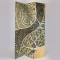 FOLDING SCREEN, ABSTRACT ART, CANVAS PRINT, GREY-GREEN-GOLD-BLACK, 120x2.5x180cm 750-34022
