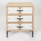 CABINET, WOODEN, NATURAL COLOR, 3 DRAWERS, WHITE, 48x36.50x60cm 750-35514
