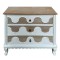 CABINET, WOODEN, WHITE & BROWN, 3 DRAWERS, 76Χ38Χ72.5CM 750-35520