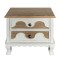 CABINET, WOODEN, WHITE & BROWN, 2 DRAWERS, 46Χ36Χ52CM 750-35521