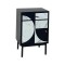 CABINET, WOODEN, WHITE, 2 DRAWERS, METAL LEGS, 46x35x70cm 750-35526
