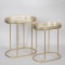 SIDE TABLE, METAL, GOLD, GLASS TOP, SET 2PCS, 56.5x36.5x63cm, 49.5x31.5x56.5cm 750-39518