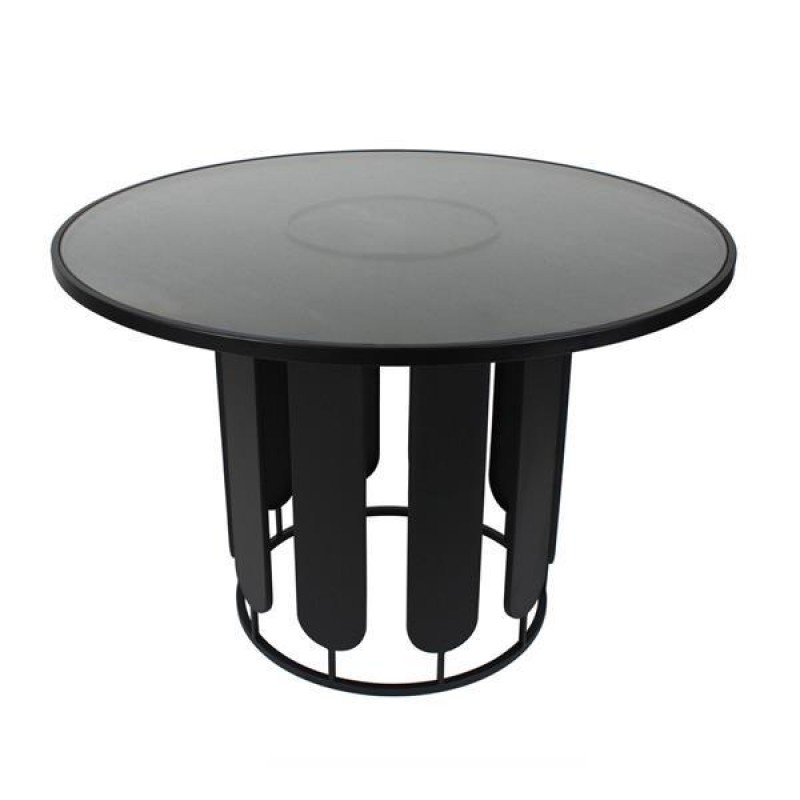 TABLE, METAL, BLACK, 110x110x74.5cm 750-39563