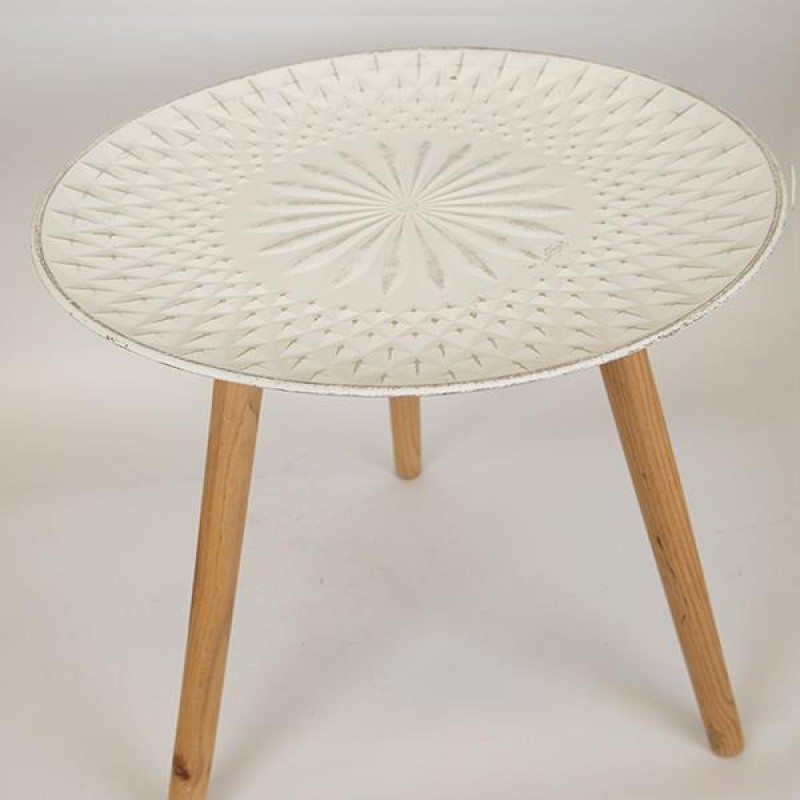 SIDE TABLE, WOODEN, GOLD, 49x49x49cm 750-40516