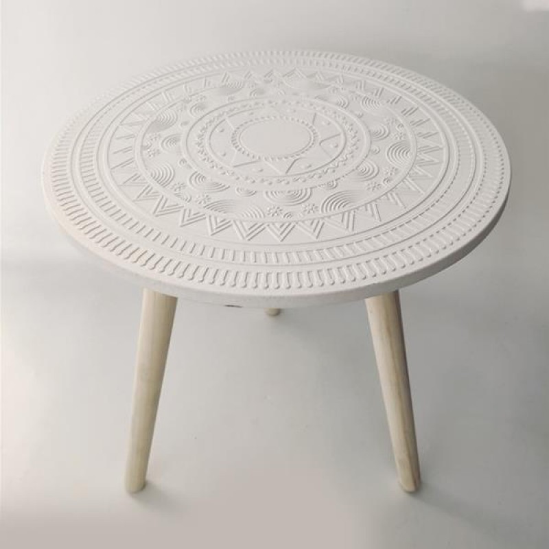 SIDE TABLE, WOODEN, WHITE, 39x39x39cm 750-40517