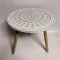 SIDE TABLE, WOODEN, WHITE-NATURAL, 47x47x47cm 750-40520