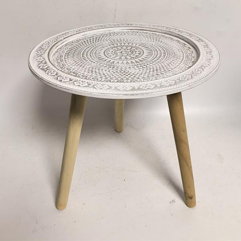 SIDE TABLE, WOODEN, BROWN, 38x38x34cm 750-40521