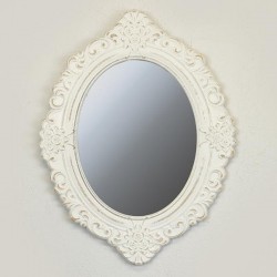 MIRROR, WOODEN, WHITE, 45x58x2cm 751-10024 MIRROR, WOODEN, WHITE, 45x58x2cm 751-10024