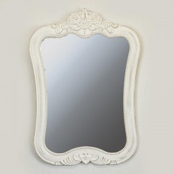 MIRROR, WOODEN, WHITE, 49x69x2cm 751-10027 MIRROR, WOODEN, WHITE, 49x69x2cm 751-10027