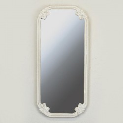 MIRROR, WOODEN, WHITE, 27x2x59cm 751-10028 MIRROR, WOODEN, WHITE, 27x2x59cm 751-10028