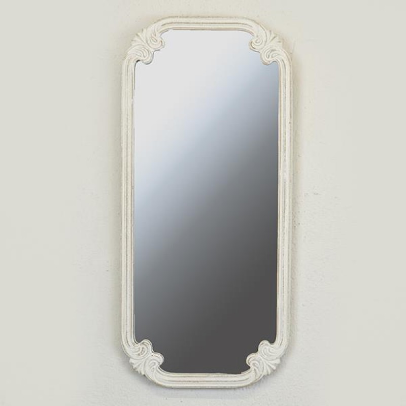 MIRROR, WOODEN, WHITE,  27x2x59cm 751-10028