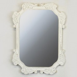 MIRROR, WOODEN, WHITE, 45x60x2cm 751-10030 MIRROR, WOODEN, WHITE, 45x60x2cm 751-10030