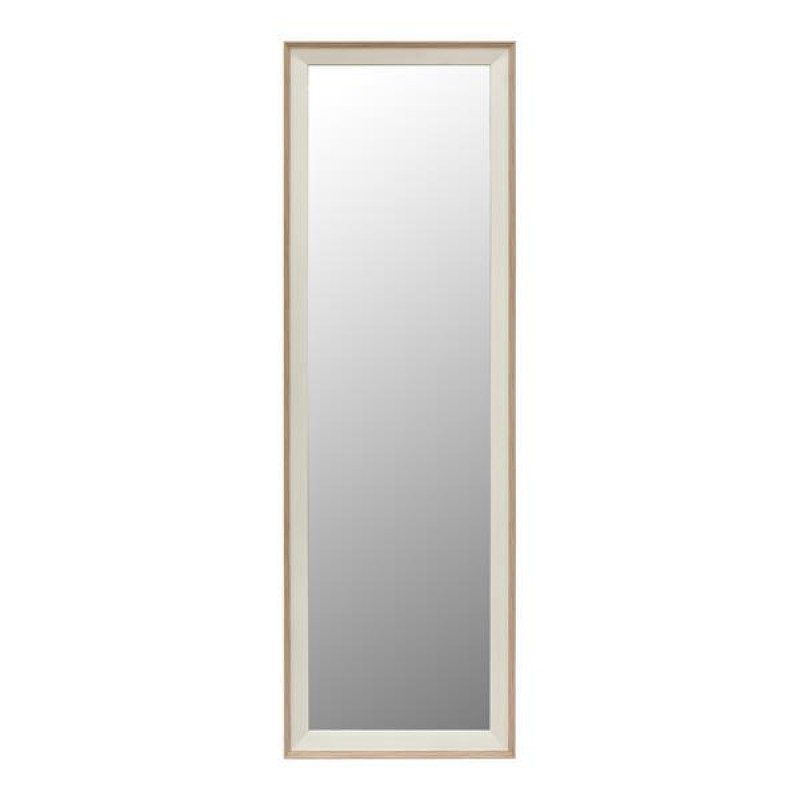 MIRROR WITH STAND, PLASTIC, WHITE WOOD, 35x140cm 751-10044
