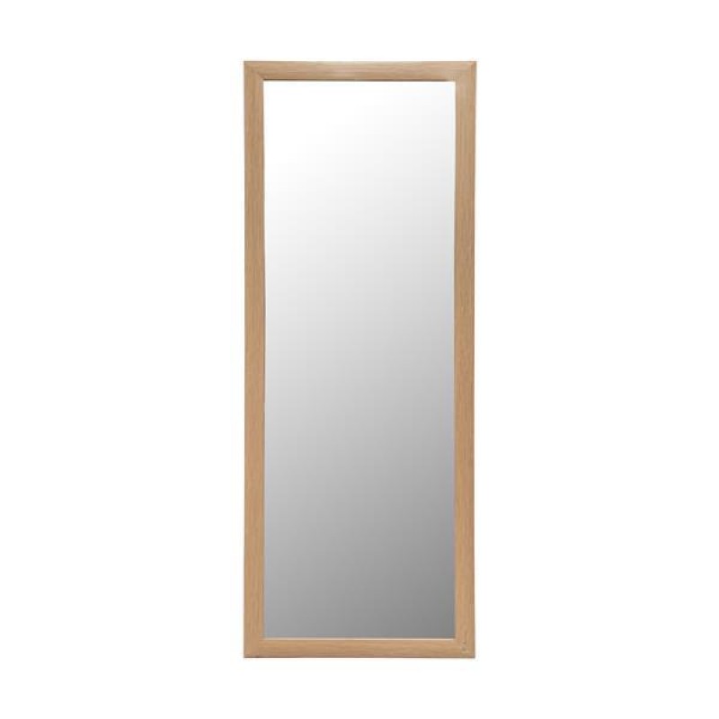MIRROR, PLASTIC, NATURAL WOOD, 30x90cm 751-10047