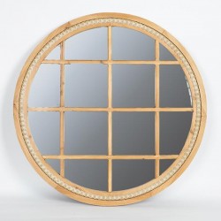 WALL MIRROR, WOODEN FRAME, NATURAL, 71x3CM 751-11016 WALL MIRROR, WOODEN FRAME, NATURAL, 71x3CM 751-11016
