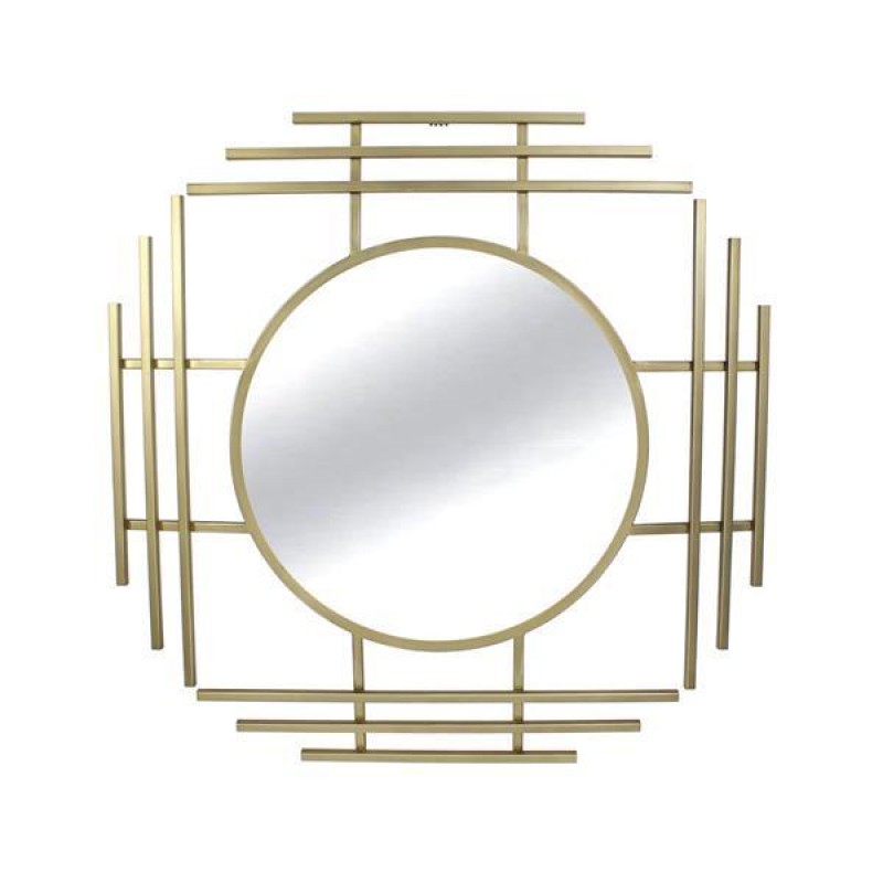 MIRROR, METAL, GOLD, 84x4x84cm 751-11050