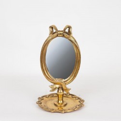 STAND MIRROR, POLYRESIN, GOLD, 15.3x15.3x25cm 751-12032 STAND MIRROR, POLYRESIN, GOLD, 15.3x15.3x25cm 751-12032