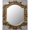 WALL MIRROR, PLASTIC, GOLD, 74x60cm 751-12042