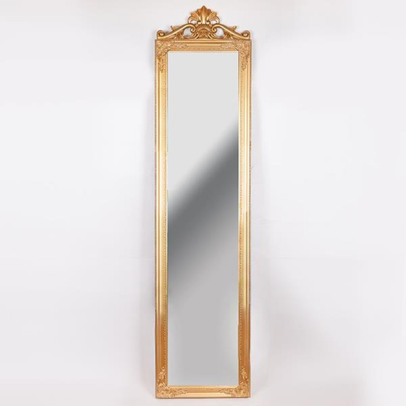 FLOOR MIRROR,  PU, SILVER, 45x5x180cm 751-13010