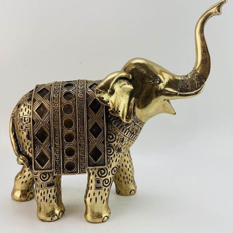 TABLE DECORATIVE, ELEPHANT, GOLD, 29x12x28cm 752-11510
