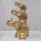 TABLE DECORATIVE, 3 ELEPHANTS, GOLD-GREY,17x6x26cm 752-11522
