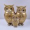 TABLE DECORATIVE,3 OWLS, GOLD, 16x8.3x15cm 752-11530