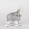 TABLE DECORATIVE, ELEPHANT, WHITE, SILVER,12.5x5.5x15.5cm 752-11542