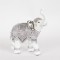 TABLE DECORATIVE, ELEPHANT, WHITE, SILVER, 20x9x23.5cm 752-11544