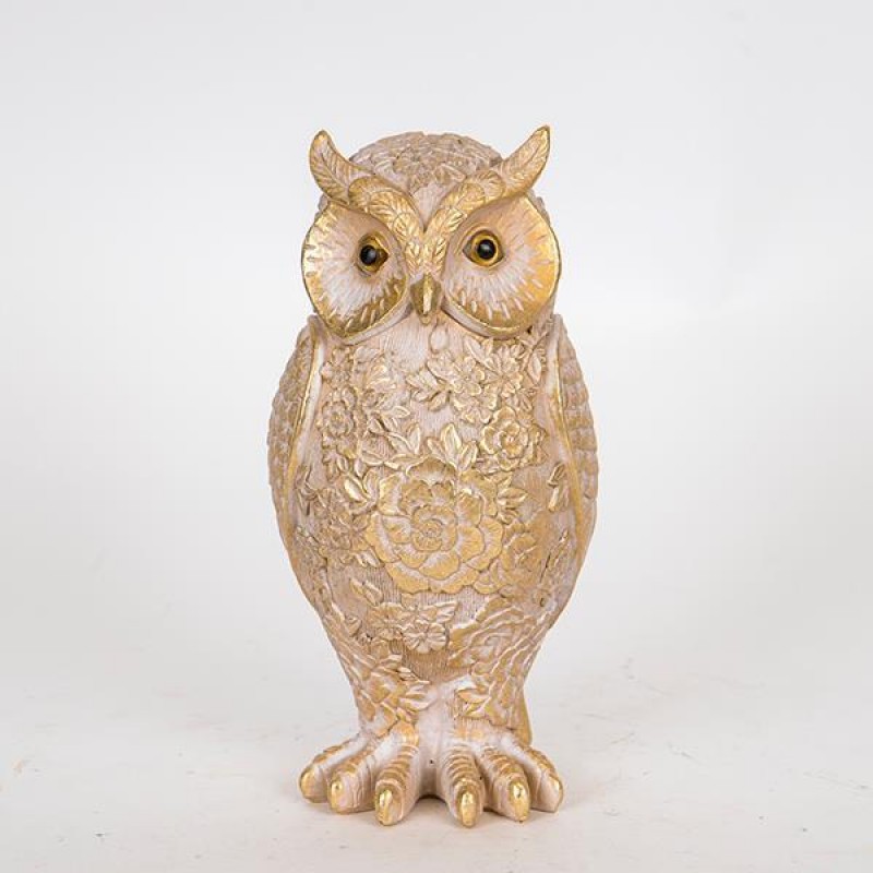 ДЕКОРАТИВНА ФИГУРА СОВА СИВО-ЗЛАТИСТА 10.5X10X22CM ДЕКОРАТИВНА ФИГУРА СОВА СИВО-ЗЛАТИСТА 10.5X10X22CM