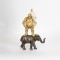 TABLE DECORATIVE, ELEFANT, PARROT & ORANGUTAN, BLACK & WHITE& GOLD, 27x44cm 752-11595