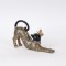 TABLE DECORATION, CAT,POLYRESIN, BLACK & GOLD, 25.5x6x16cm 752-11629