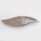 DECORATIVE PLATTER, BROWN & SILVER, LEAVE SHAPE, 42.5x16.5x2.5cm 752-15011