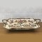 DECORATION PLATE, PORCELAIN, WHITE-GOLD WITH FLOWERS, 38x24.5x8.5cm 752-15019
