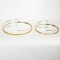 TRAY, METAL, WITH MIRROR, GOLD, SET 2PCS, L:D39x5, S:D30.5x5cm 752-16018