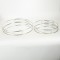 TRAY, METAL,  WITH MIRROR, SILVER,SET 2PCS, L:D39x6, S:D30.5x6cm 752-16022