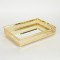 TRAY, METAL, WITH MIRROR, GOLD, 26x19x6cm 752-16024