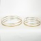 TRAY, METAL, WITH MIRROR, GOLD,SET 2PCS, L:D39x5.5, S:D30.5x5.5cm 752-16032