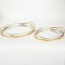 TRAY OVAL, METAL, WITH MIRROR, GOLD,SET 2PCS, L:35x25x5.5, S:30.5x20x5.5cm 752-16036
