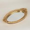 TRAY, POLYRESIN, WITH  MIRROR, GOLD,30x18.8x3.5 752-16038