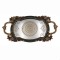 TRAY,  WITH MIRROR,  POLYRESIN,  GOLD-GREEN, 47x5.3x24cm 752-16072