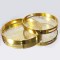 TRAY, PLASTIC, GOLD, WITH GLASS, SET 2PCS, 36x36x4cm, 32x32x4cm 752-16086
