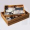 TRAY, PLASTIC, GOLD, SET 2PCS,  L:40x30x4.5cm,  S:35x25x4.5cm 752-16089