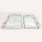 TRAY, METAL,WITH MIRROR, SILVER, 45X30X6CM, 40X24X6CM 752-16093